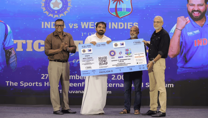 ഇന്ത്യ-വെസ്റ്റ് ഇന്ഡീസ് ഒന്നാം ഏകദിനം; ടിക്കറ്റ് വില്പ്പനയ്ക്ക് തുടക്കമായി